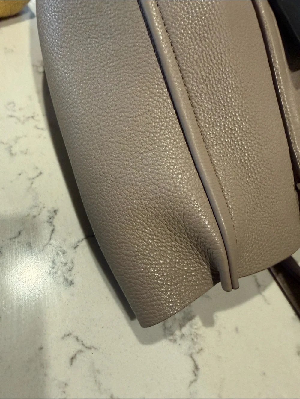 Marc Jacobs Stone Tote with Red Trim